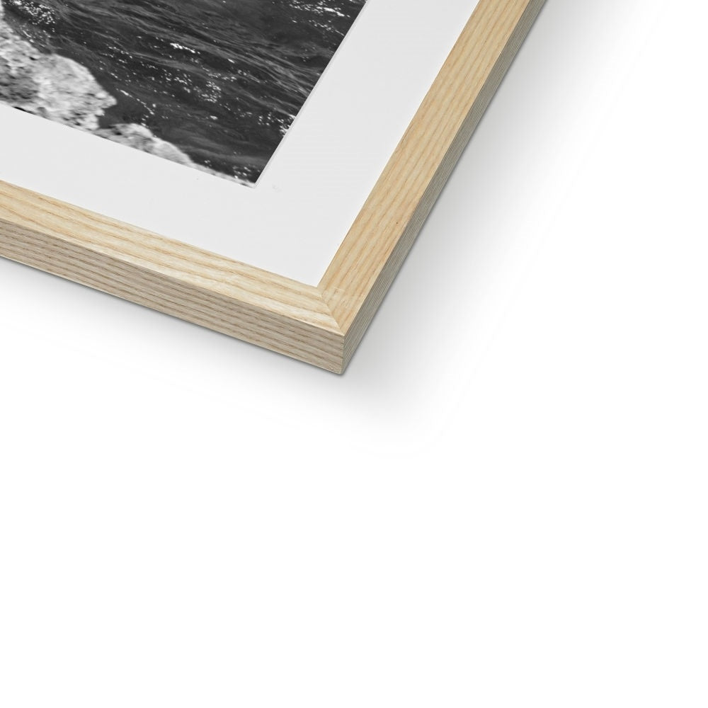 CRASHING WAVES BW Framed & Mounted Print