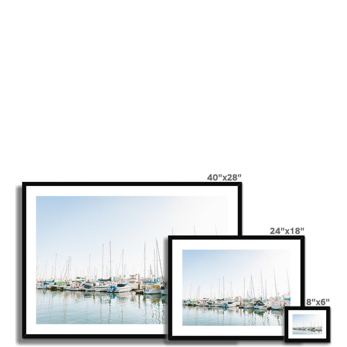 SANTA BARBARA MARINA III Framed & Mounted Print