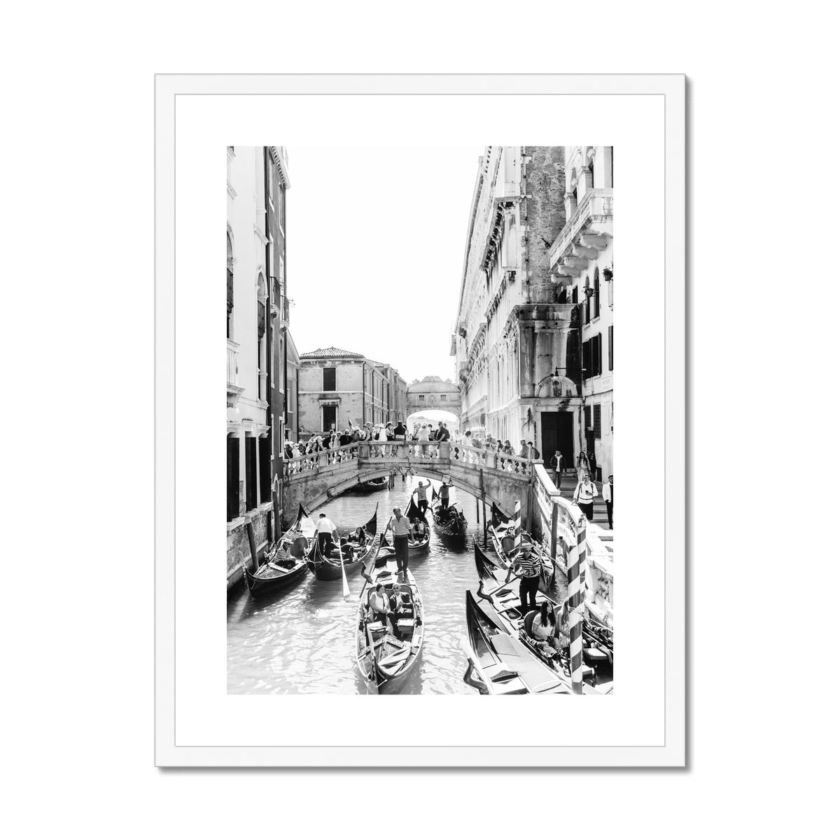 BRIDGE OF SIGHS BW Framed & Mounted Print