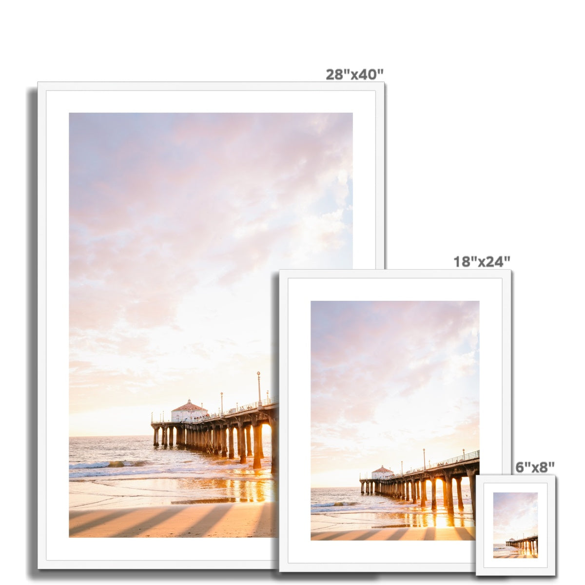 MANHATTAN BEACH PIER Framed & Mounted Print