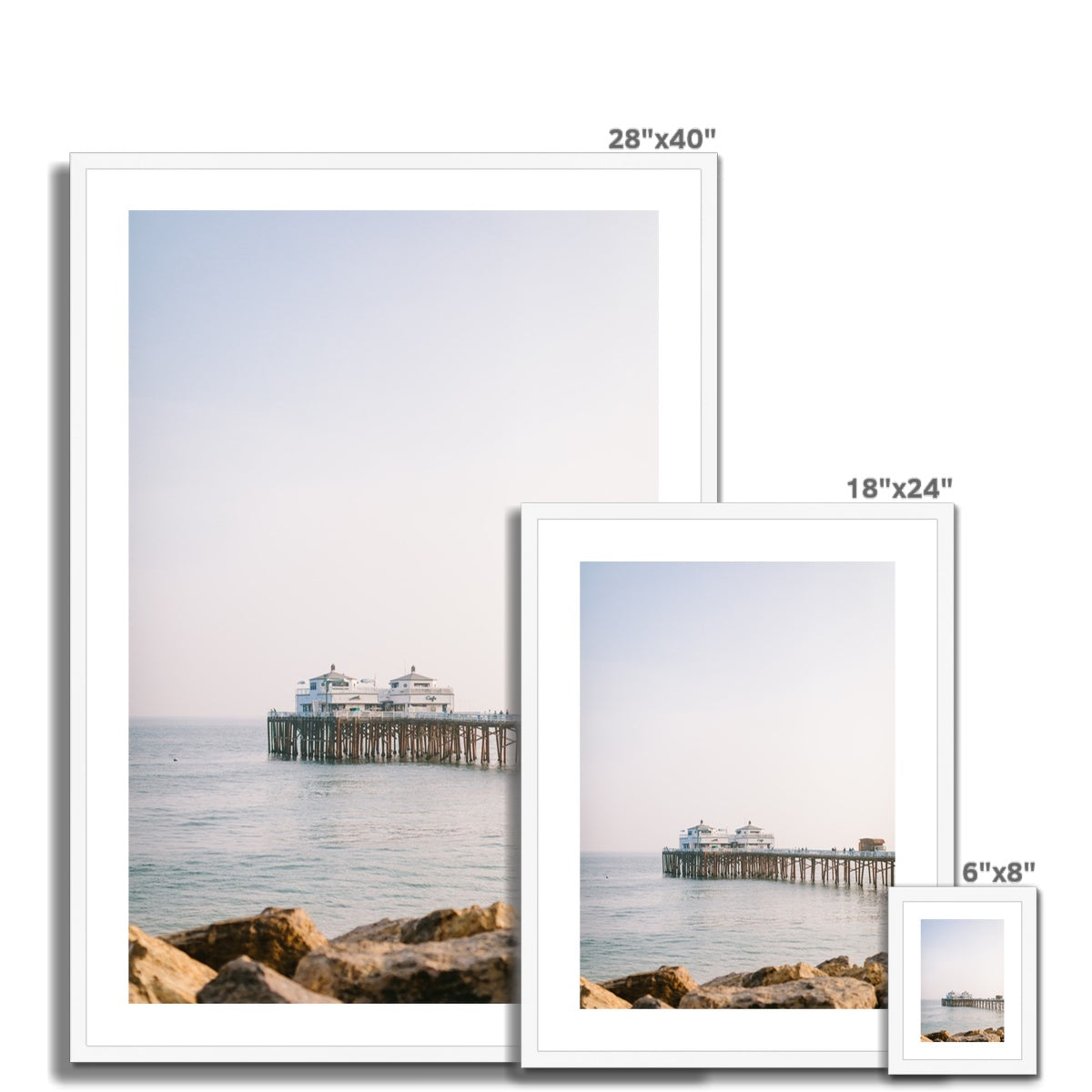 MALIBU PIER Framed & Mounted Print