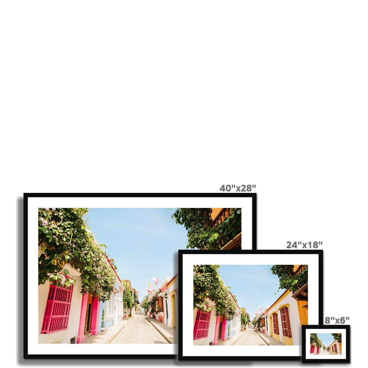 STREETS OF CARTAGENA Framed & Mounted Print