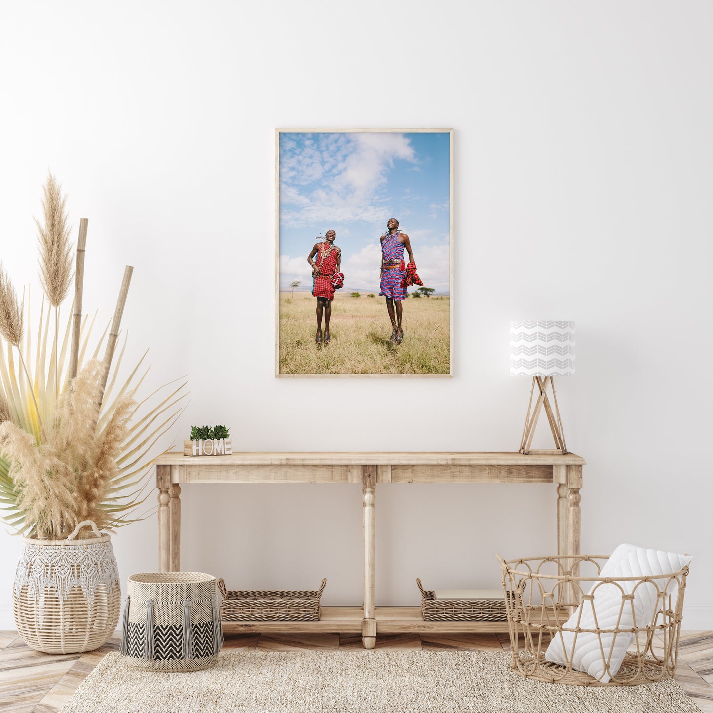 MAASAI WARRIORS Framed & Mounted Print