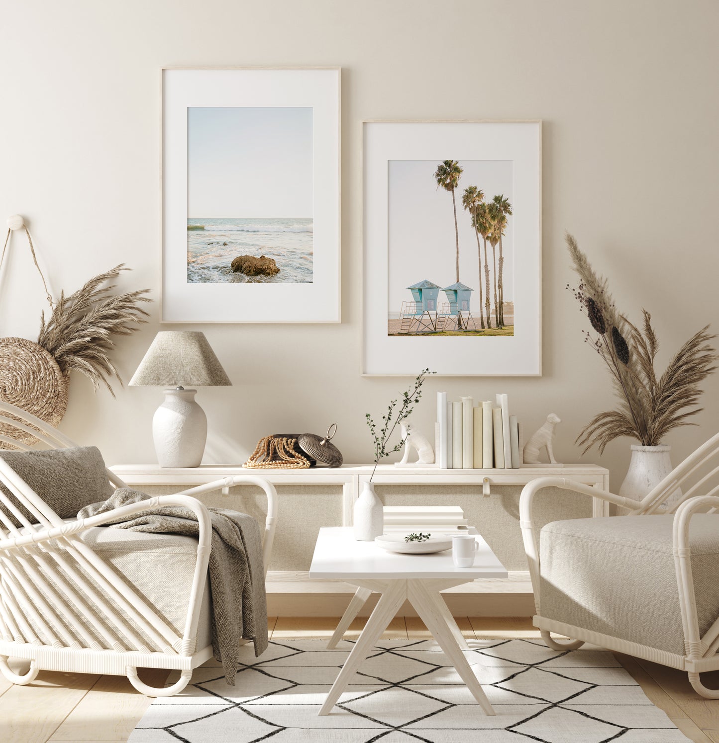 LIFEGUARD TOWERS Framed & Mounted Print