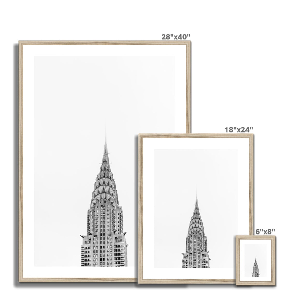 CHRYSLER BUILDING BW Framed & Mounted Print