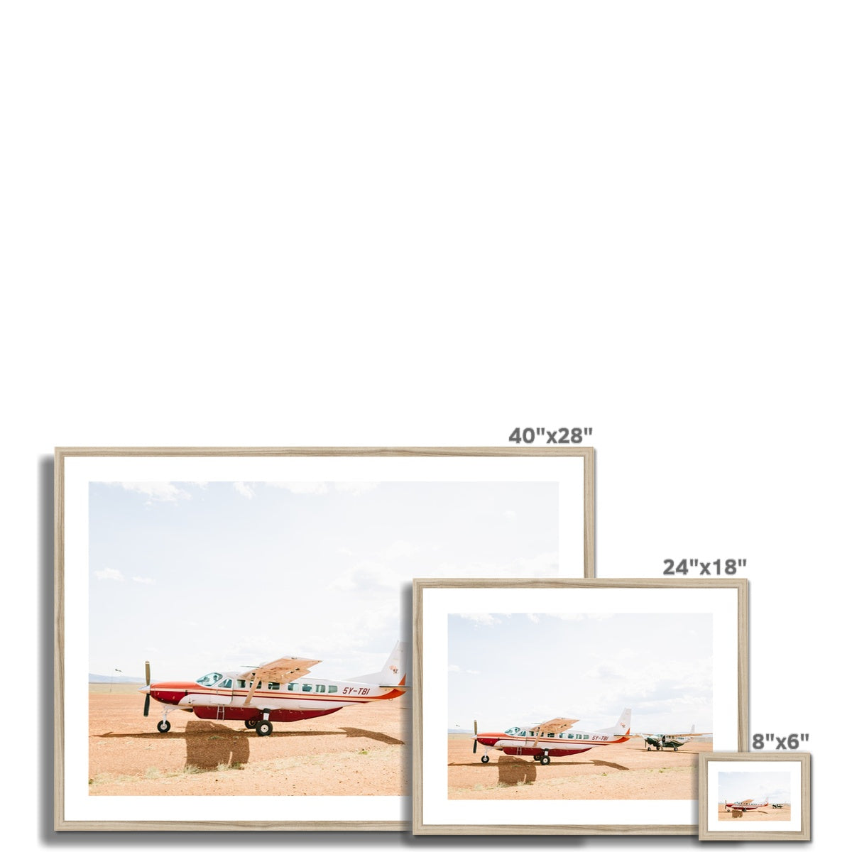 SAFARI PLANES Framed & Mounted Print