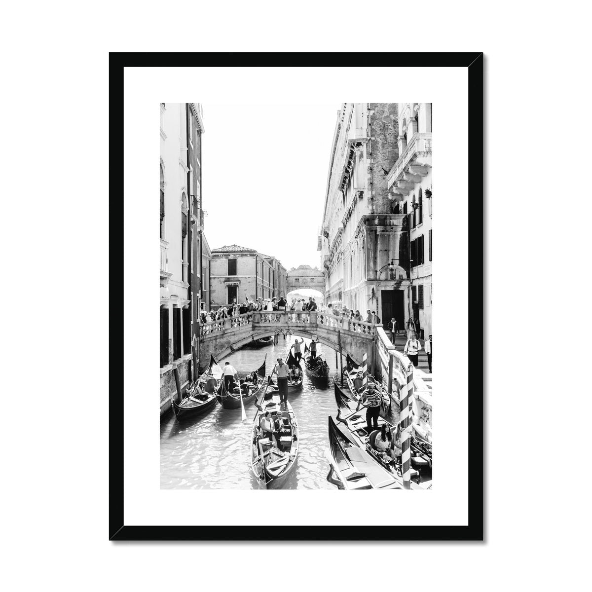 BRIDGE OF SIGHS BW Framed & Mounted Print