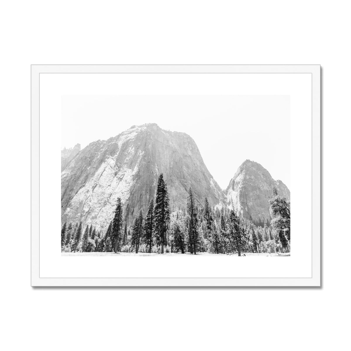 YOSEMITE BW Framed & Mounted Print