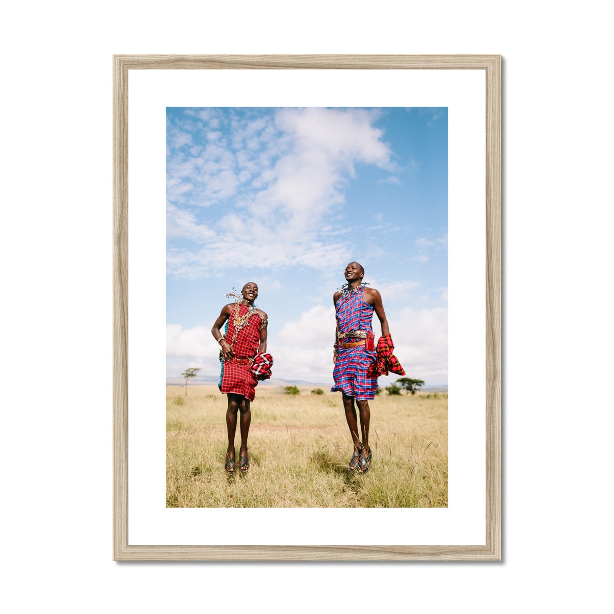 MAASAI WARRIORS Framed & Mounted Print