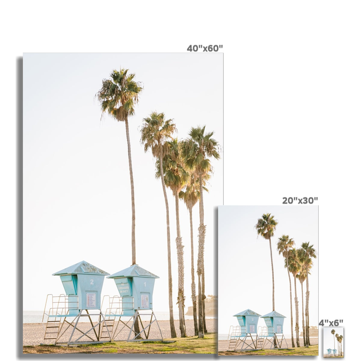 LIFEGUARD TOWERS Fine Art Print