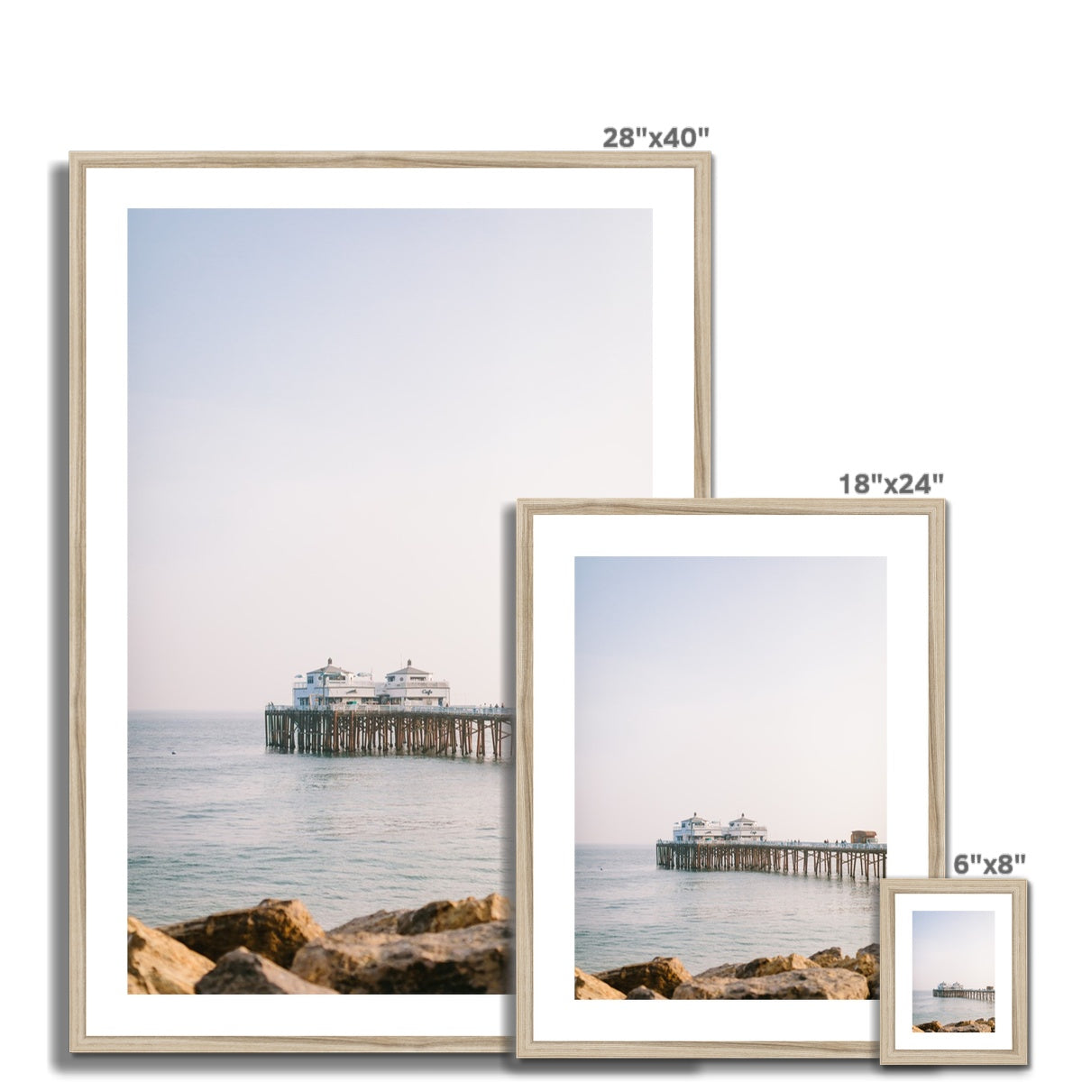 MALIBU PIER Framed & Mounted Print
