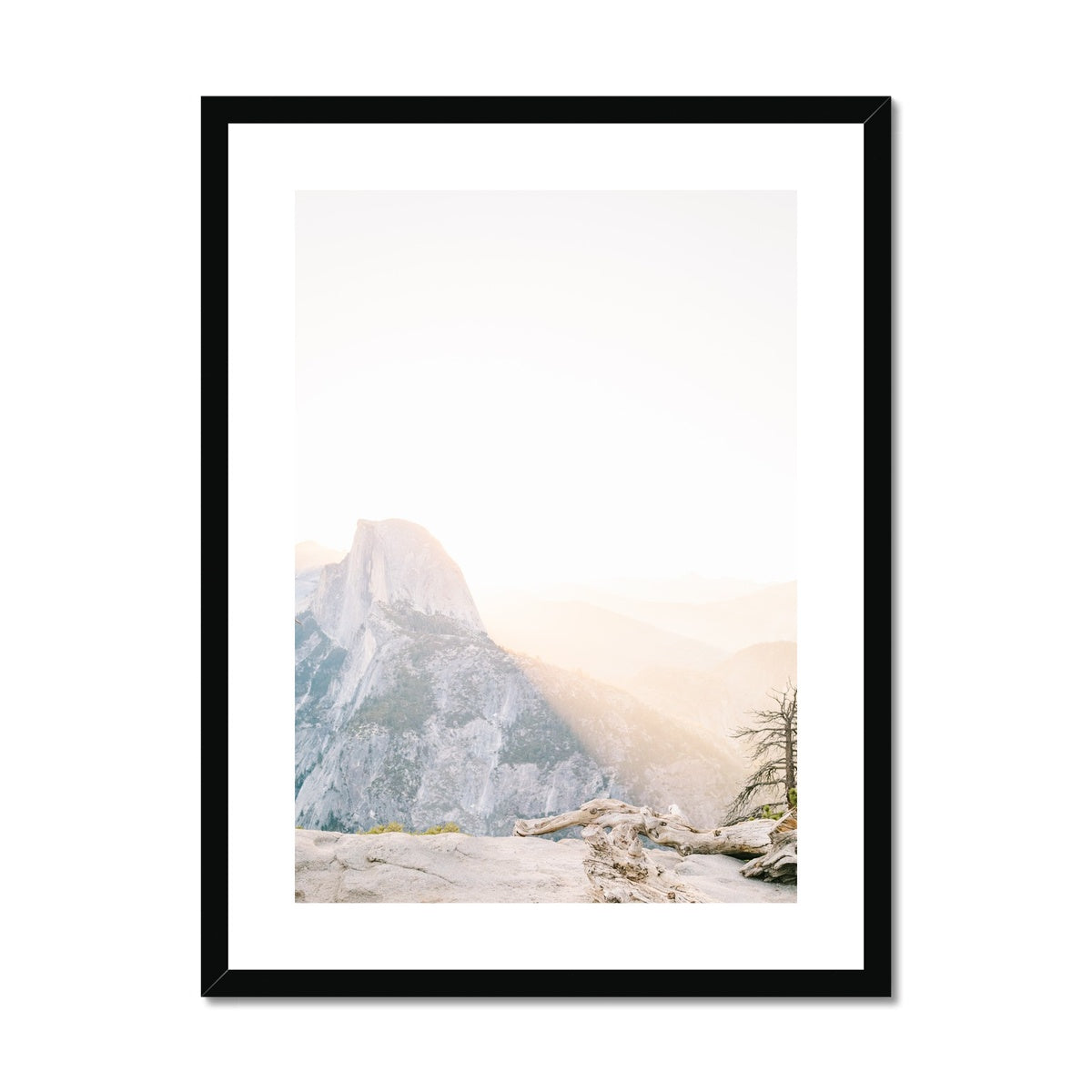 HALF DOME SUNRISE Framed & Mounted Print