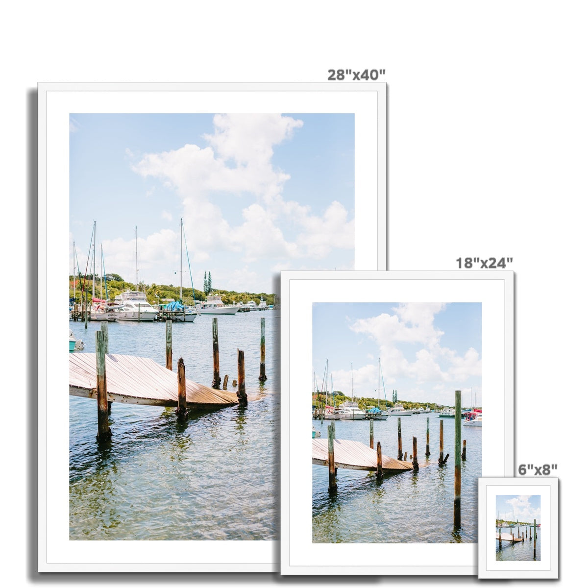 GREEN TURTLE CAY DOCK II Framed & Mounted Print