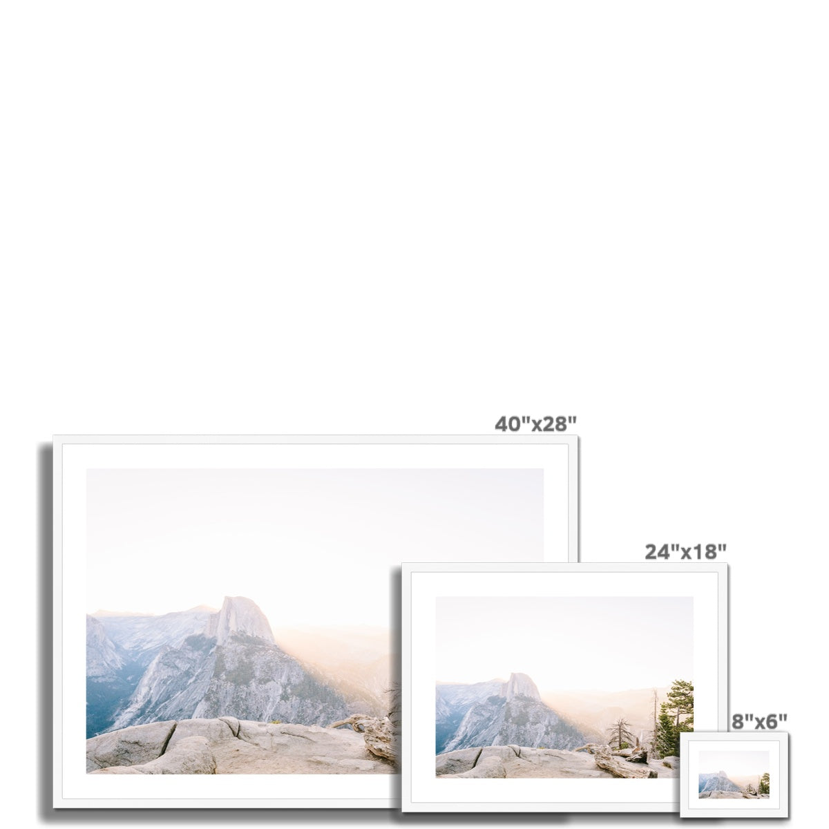 HALF DOME SUNRISE II Framed & Mounted Print