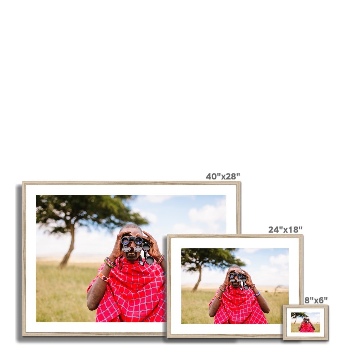 MAASAI WARRIOR SCOUT Framed & Mounted Print