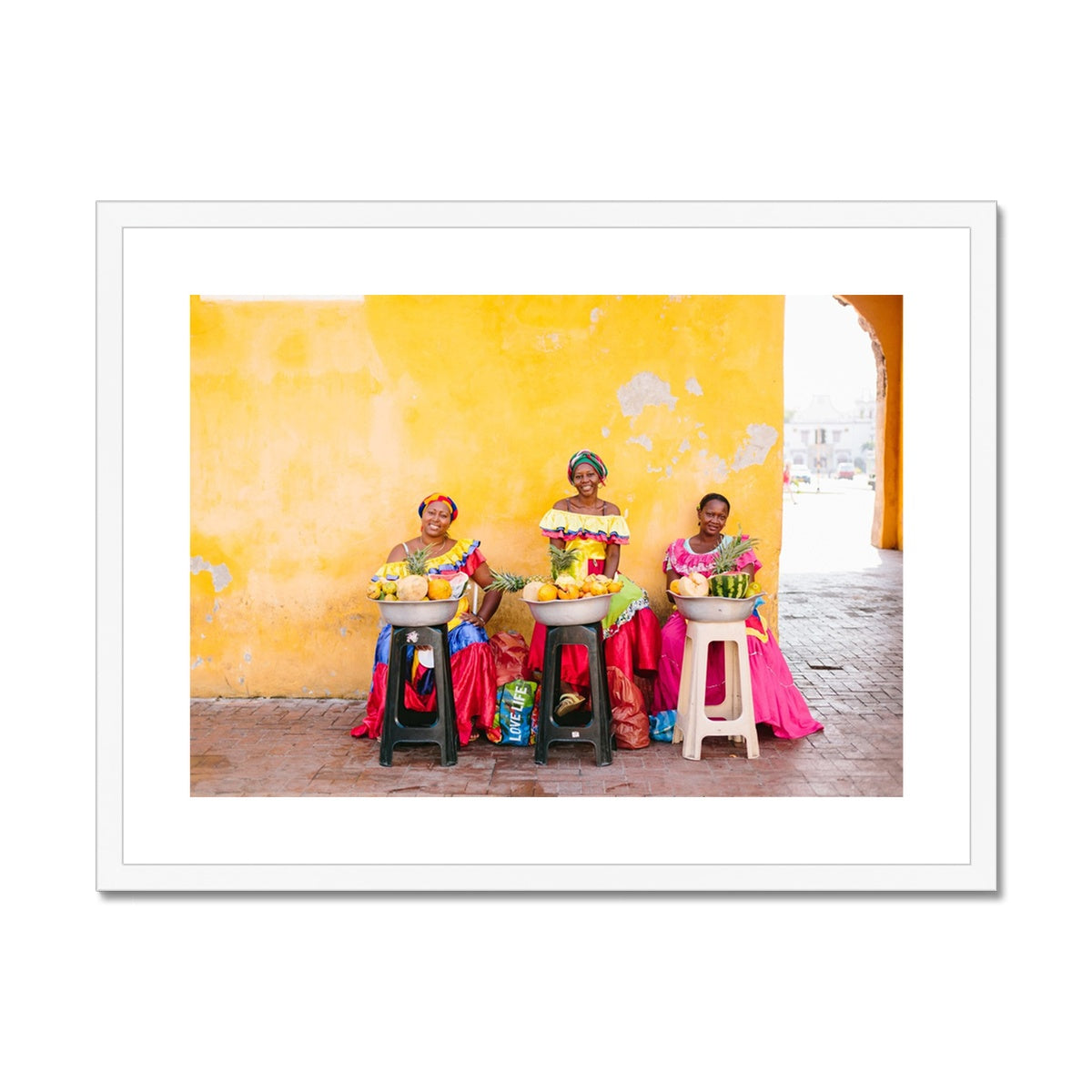 CARTAGENA FRUIT VENDOR Framed & Mounted Print