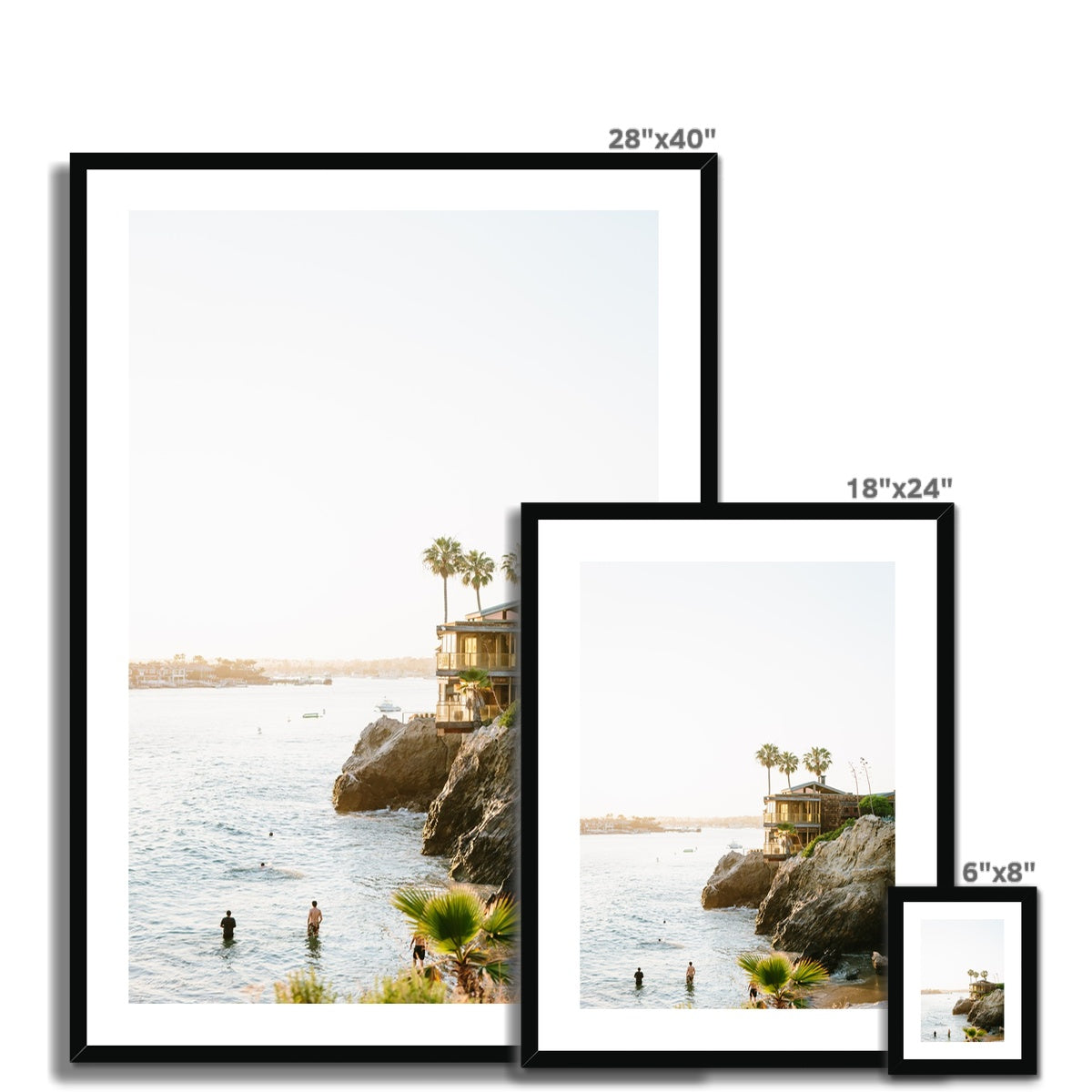 NEWPORT BEACH Framed & Mounted Print