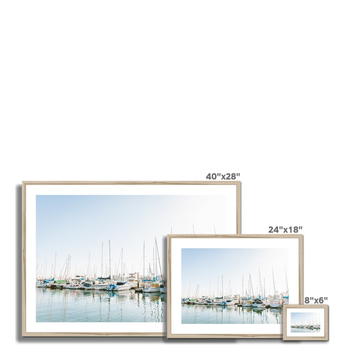 SANTA BARBARA MARINA III Framed & Mounted Print
