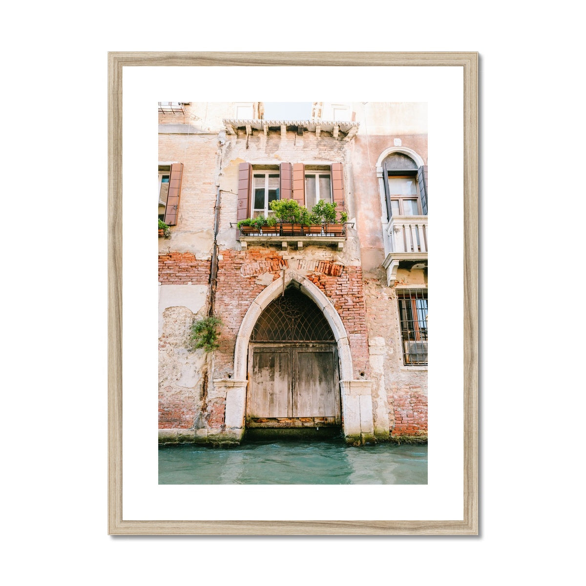 VENICE BOAT GARAGE Framed & Mounted Print