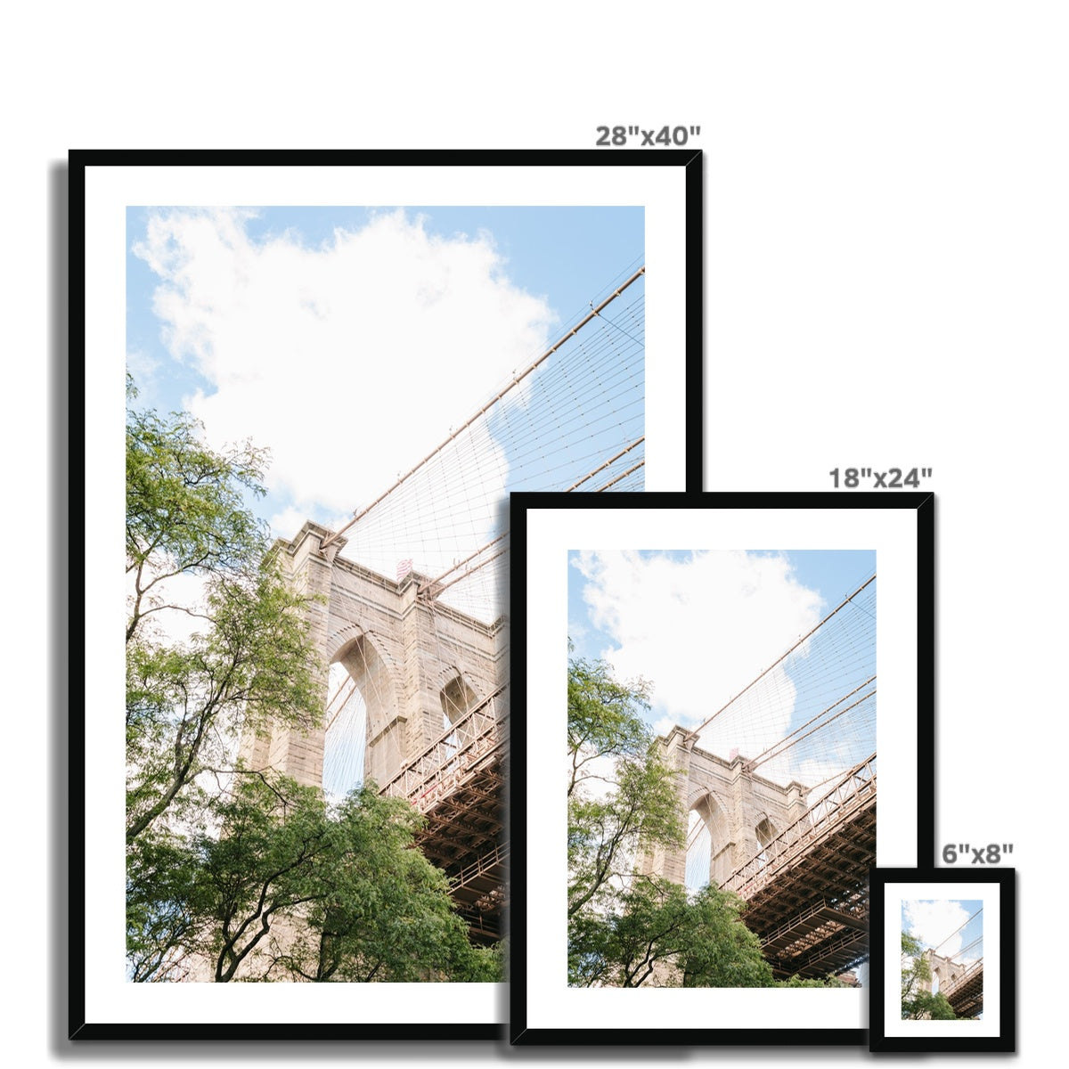 BROOKLYN BRIDGE Framed & Mounted Print