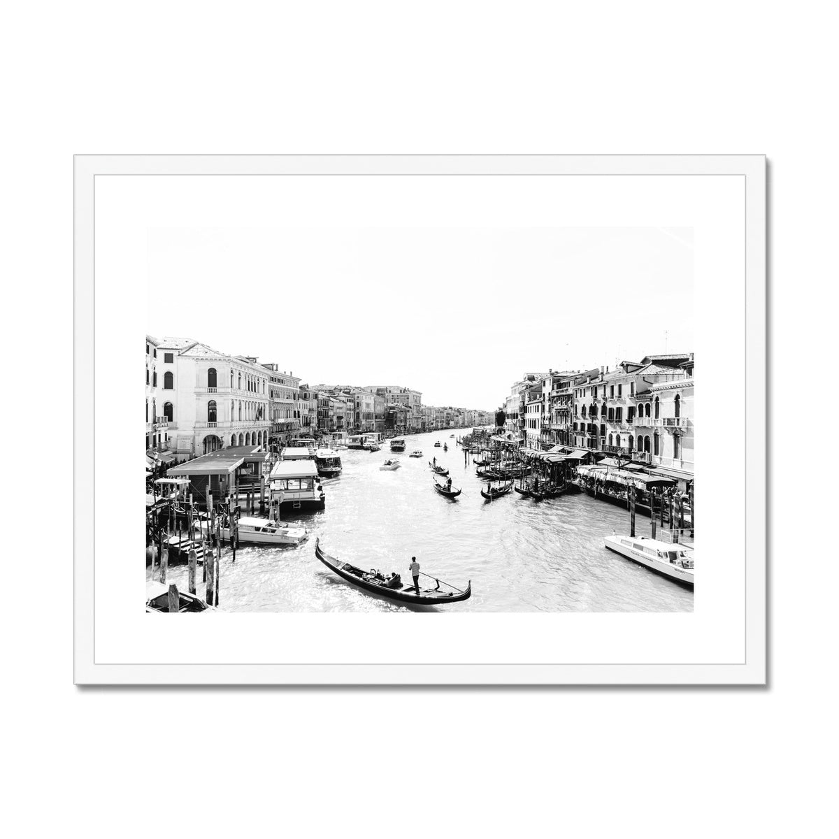 GRAND CANAL BW Framed & Mounted Print
