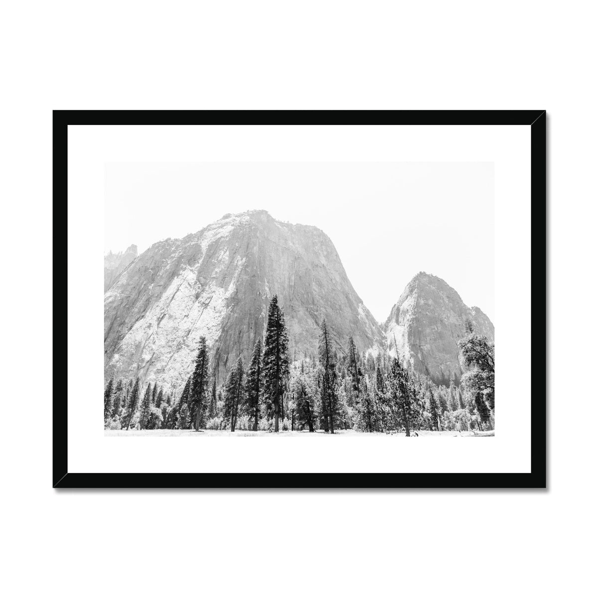 YOSEMITE BW Framed & Mounted Print