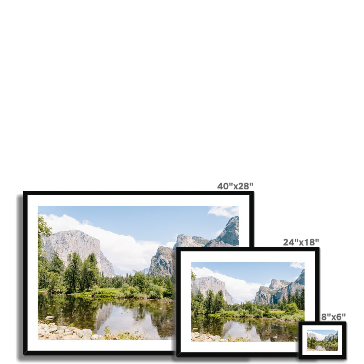 YOSEMITE LAKE Framed & Mounted Print