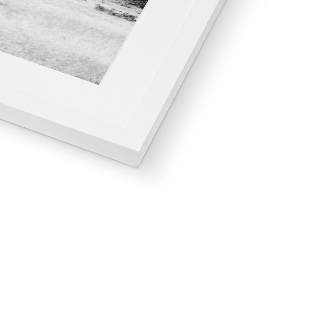 GIRAFFE SAFARI BW Framed & Mounted Print