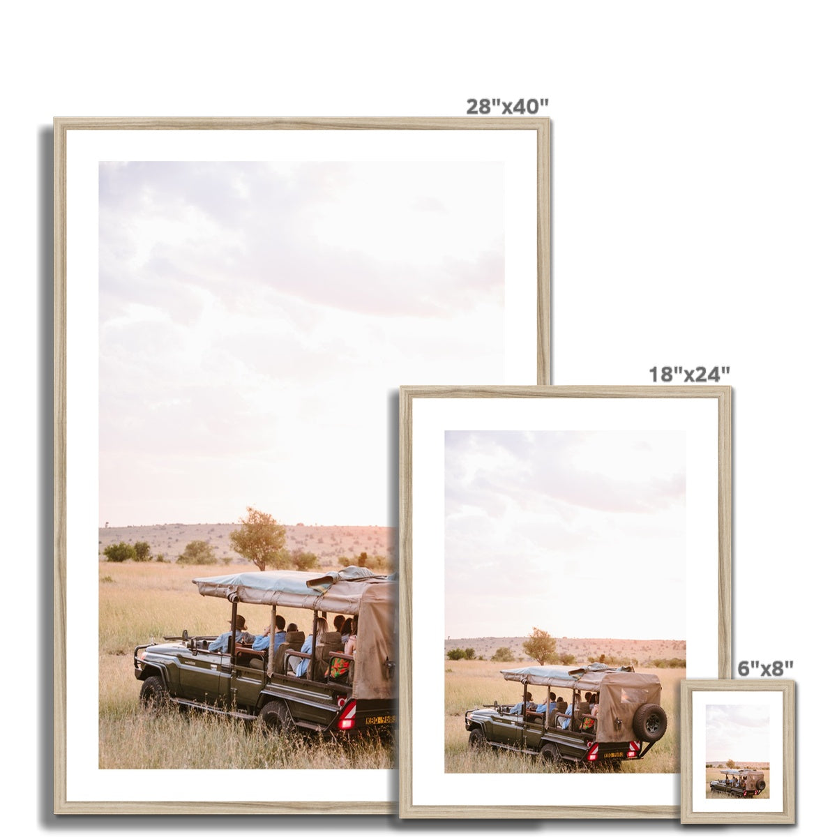 SAFARI JEEP Framed & Mounted Print