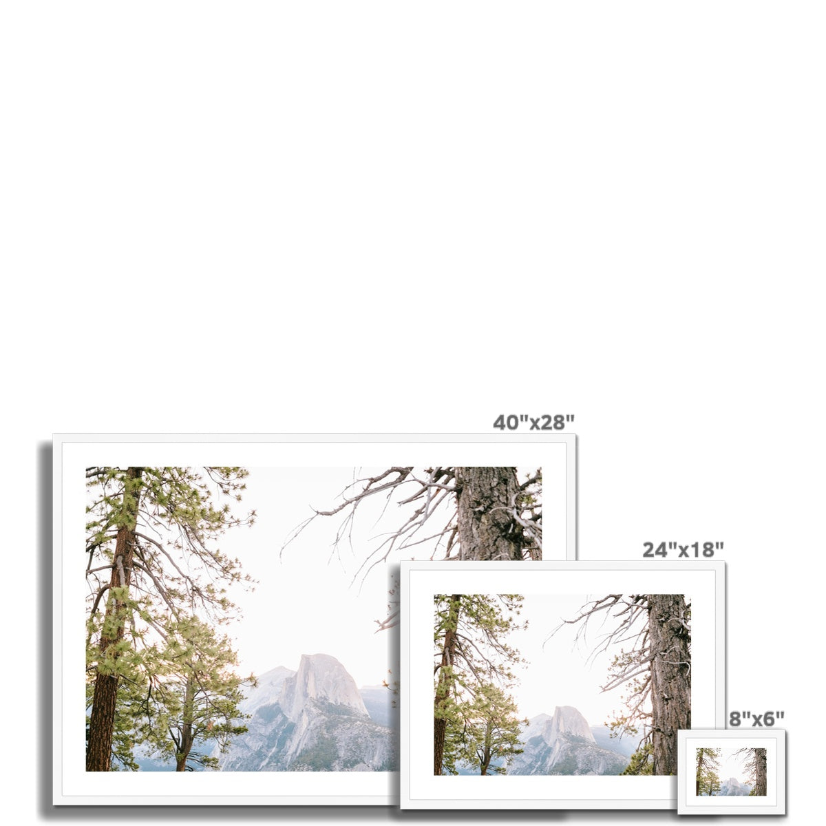 HALF DOME Framed & Mounted Print