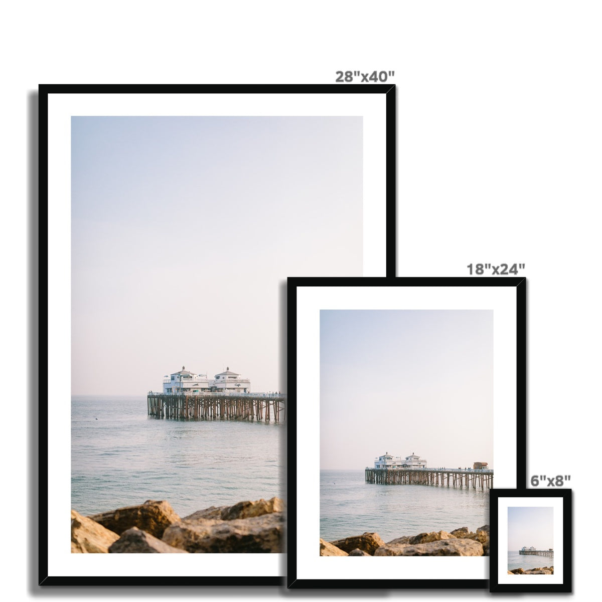 MALIBU PIER Framed & Mounted Print