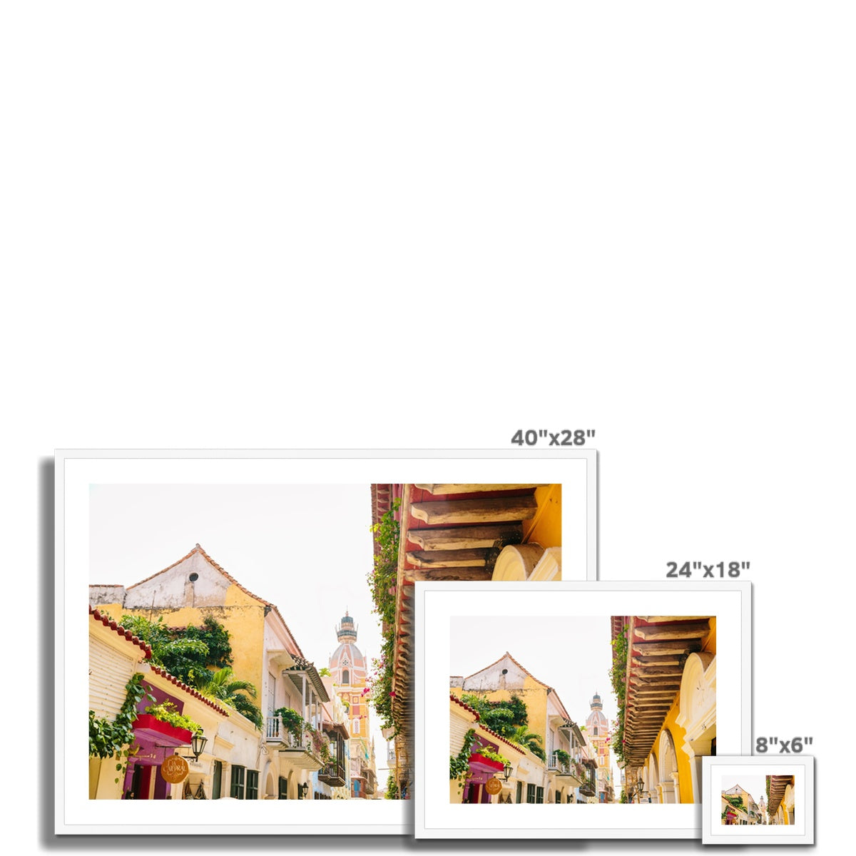 STREETS OF CARTAGENA VI Framed & Mounted Print