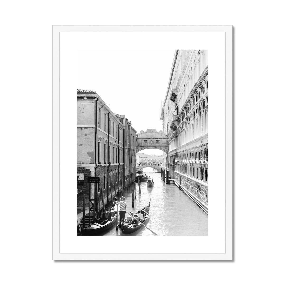 BRIDGE OF SIGHS II BW Framed & Mounted Print