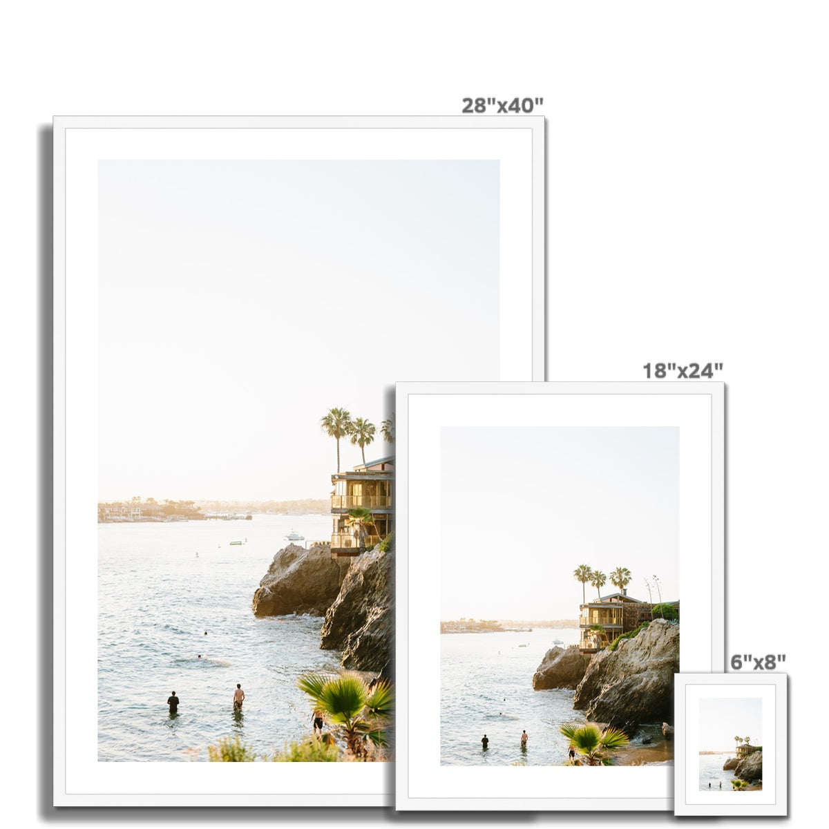 NEWPORT BEACH Framed & Mounted Print