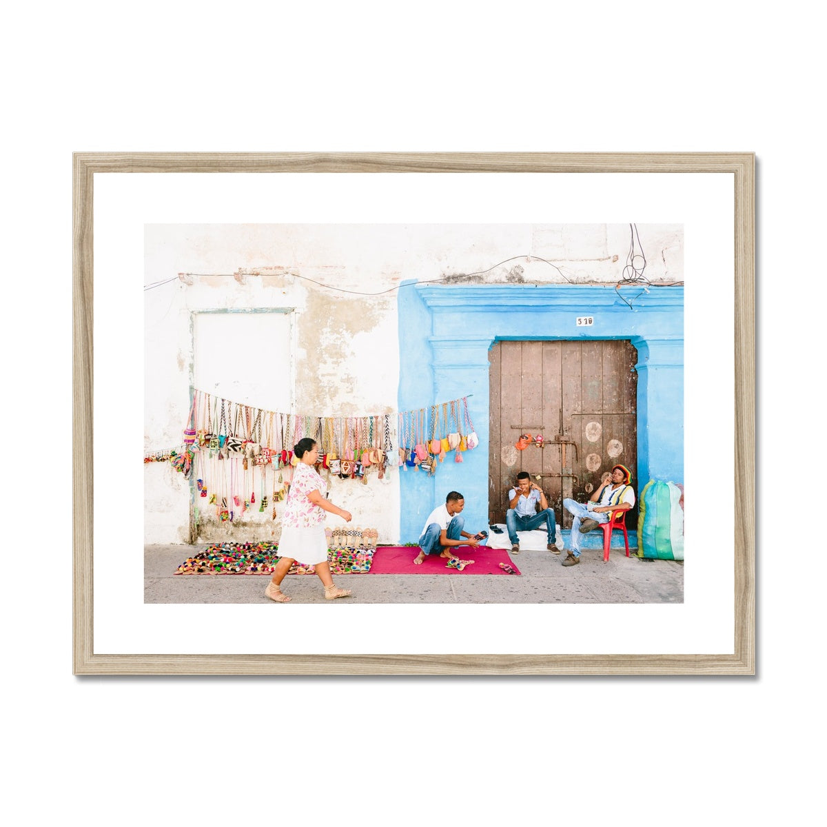 CARTAGENA STREET MARKET Framed & Mounted Print