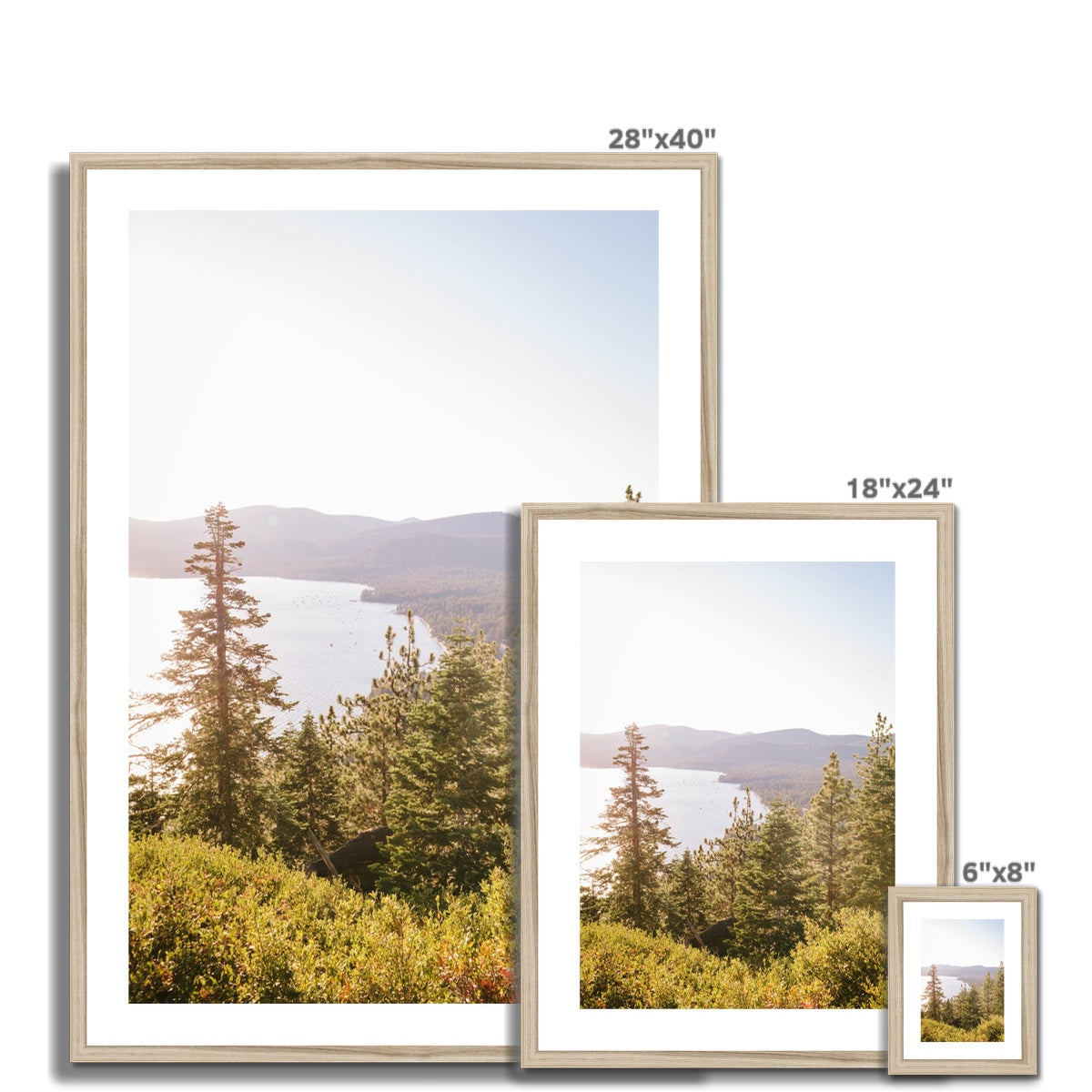 LAKE TAHOE Framed & Mounted Print