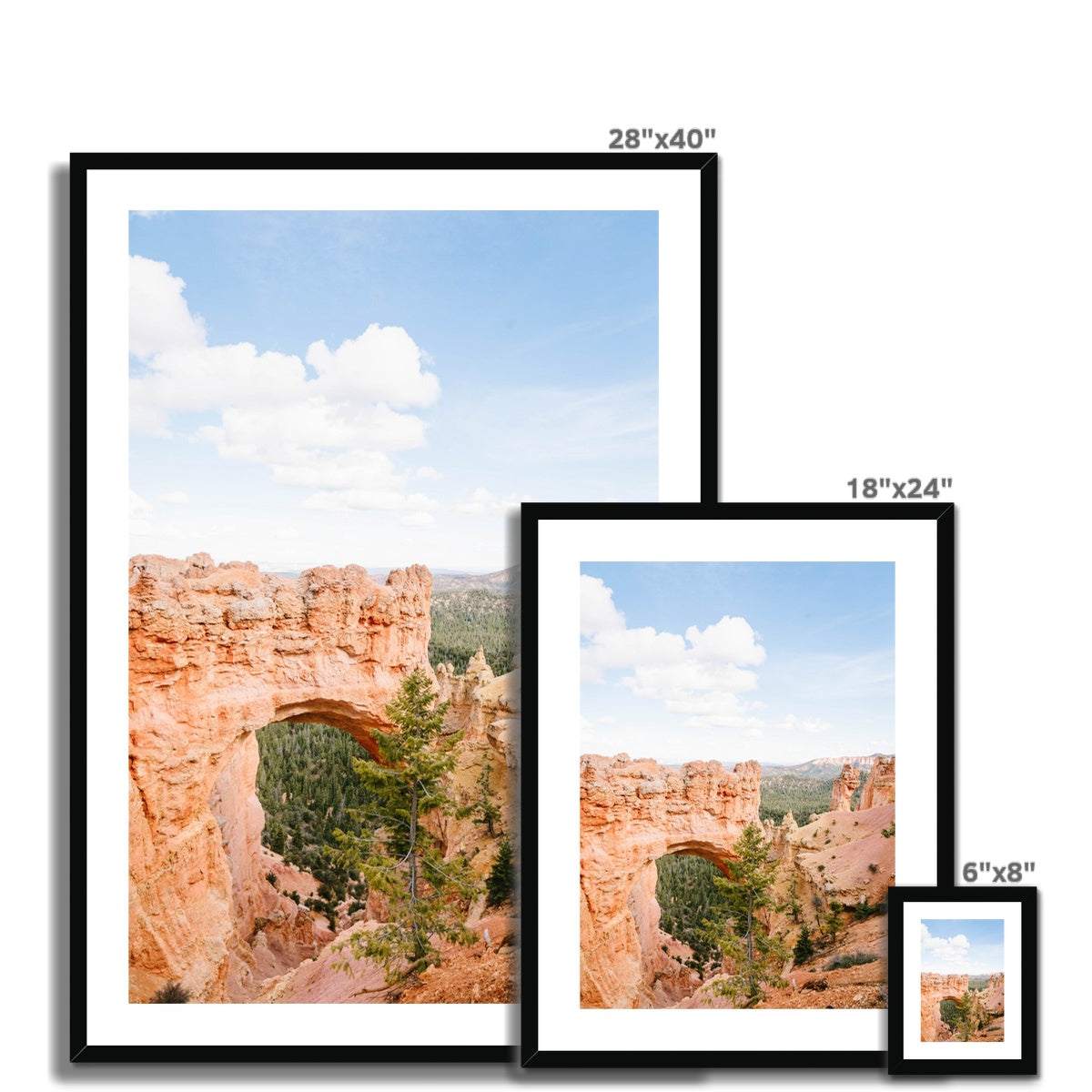 BRYCE CANYON NATURAL BRIDGE Framed & Mounted Print