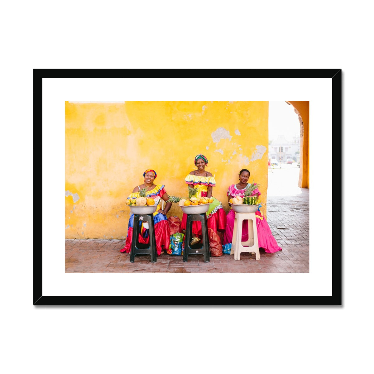 CARTAGENA FRUIT VENDOR Framed & Mounted Print