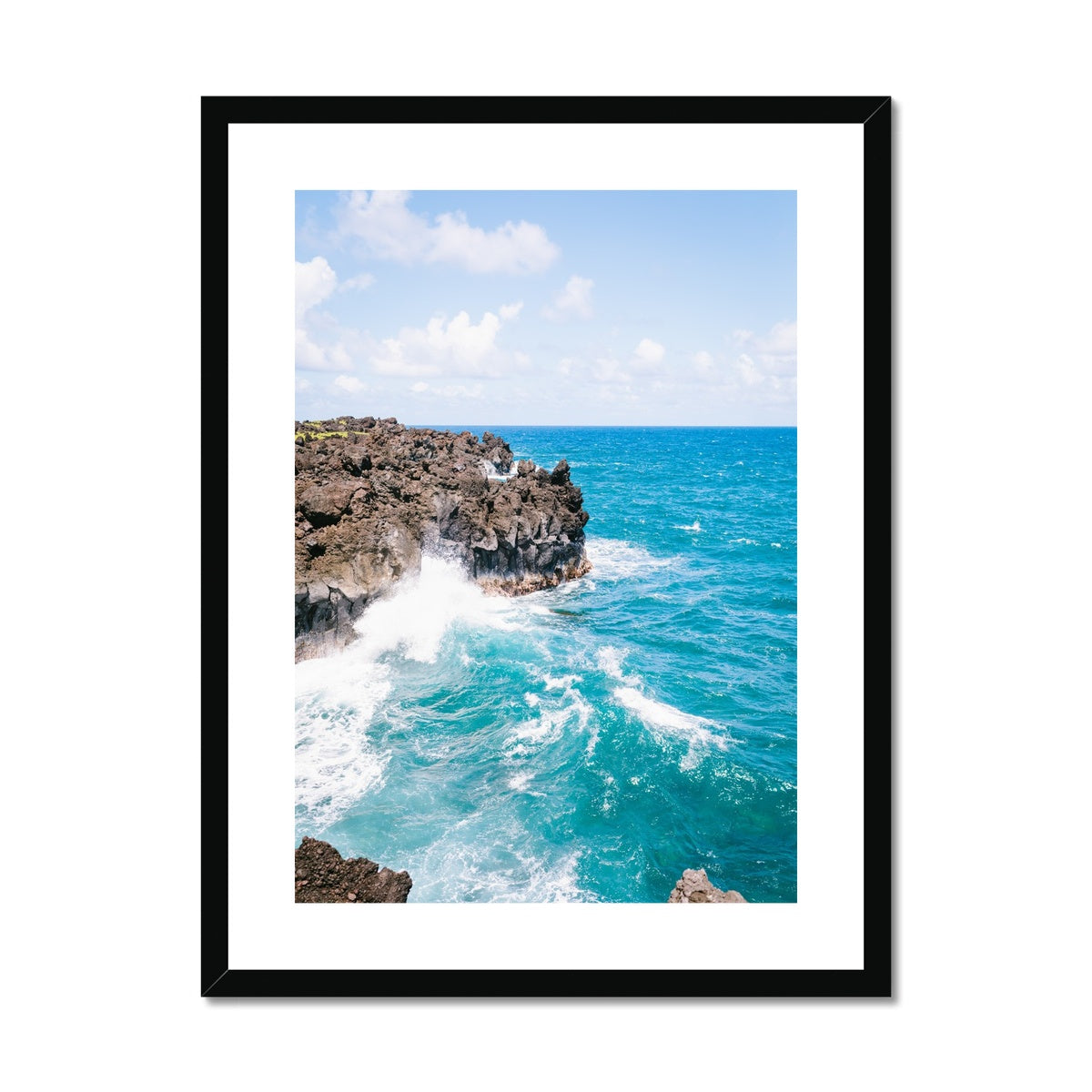 CRASHING WAVES Framed & Mounted Print