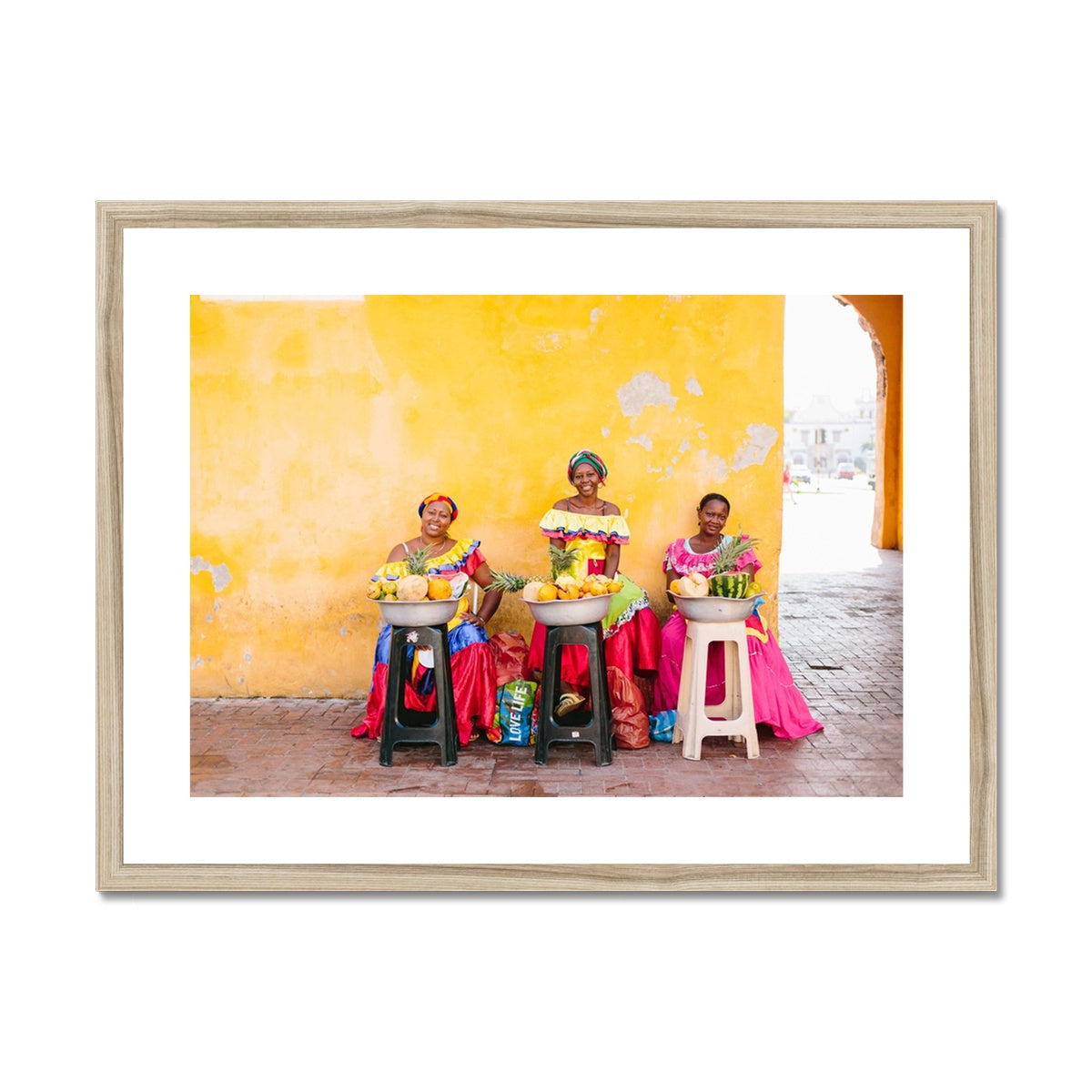 CARTAGENA FRUIT VENDOR Framed & Mounted Print