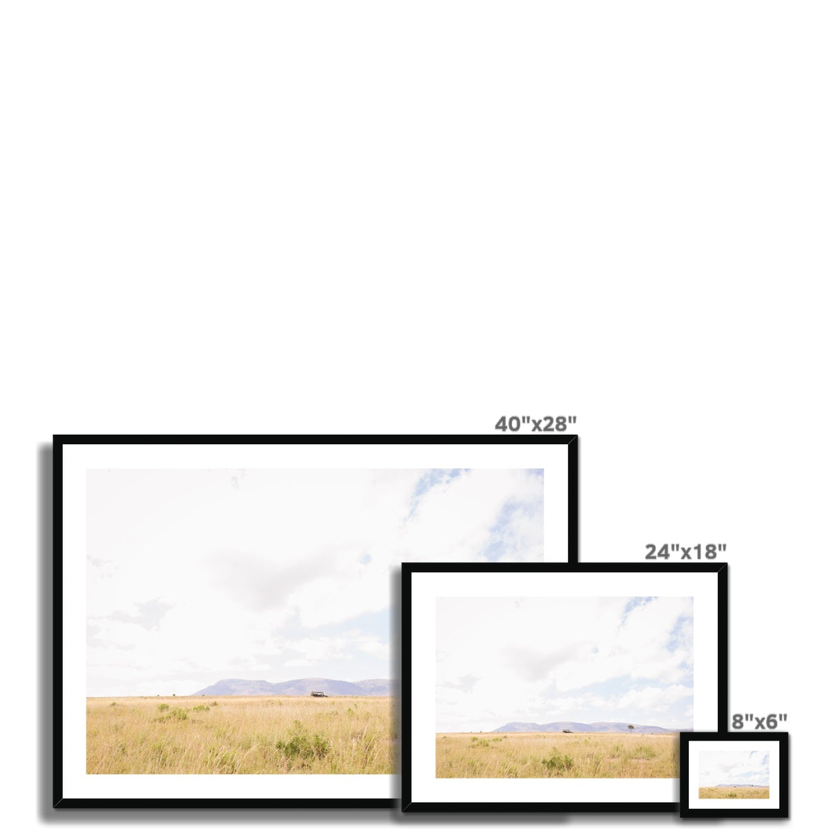 SAFARI LANDSCAPE Framed & Mounted Print