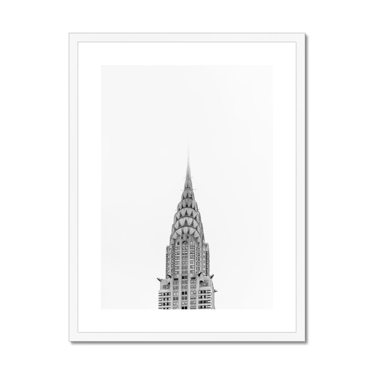 CHRYSLER BUILDING BW Framed & Mounted Print