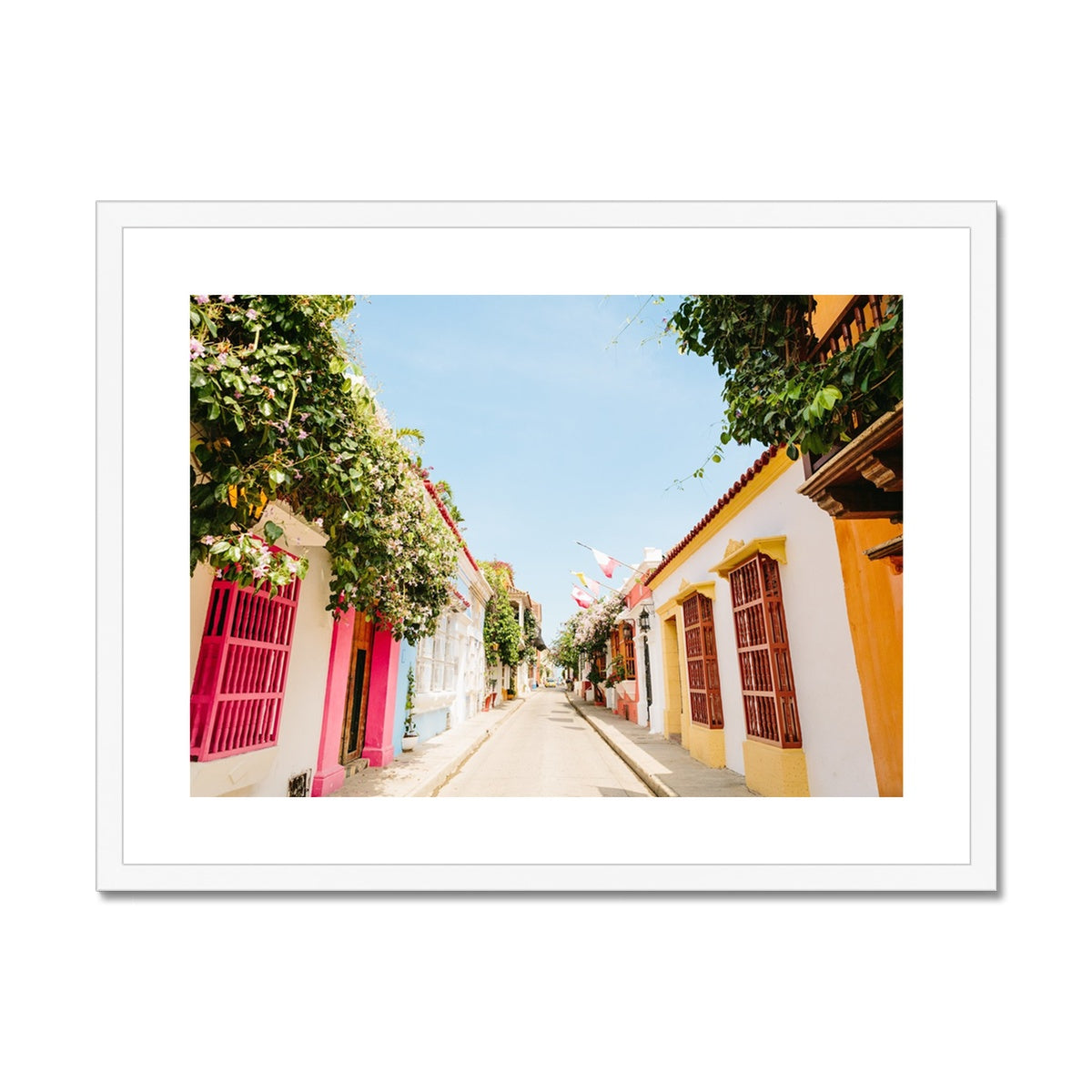 STREETS OF CARTAGENA Framed & Mounted Print