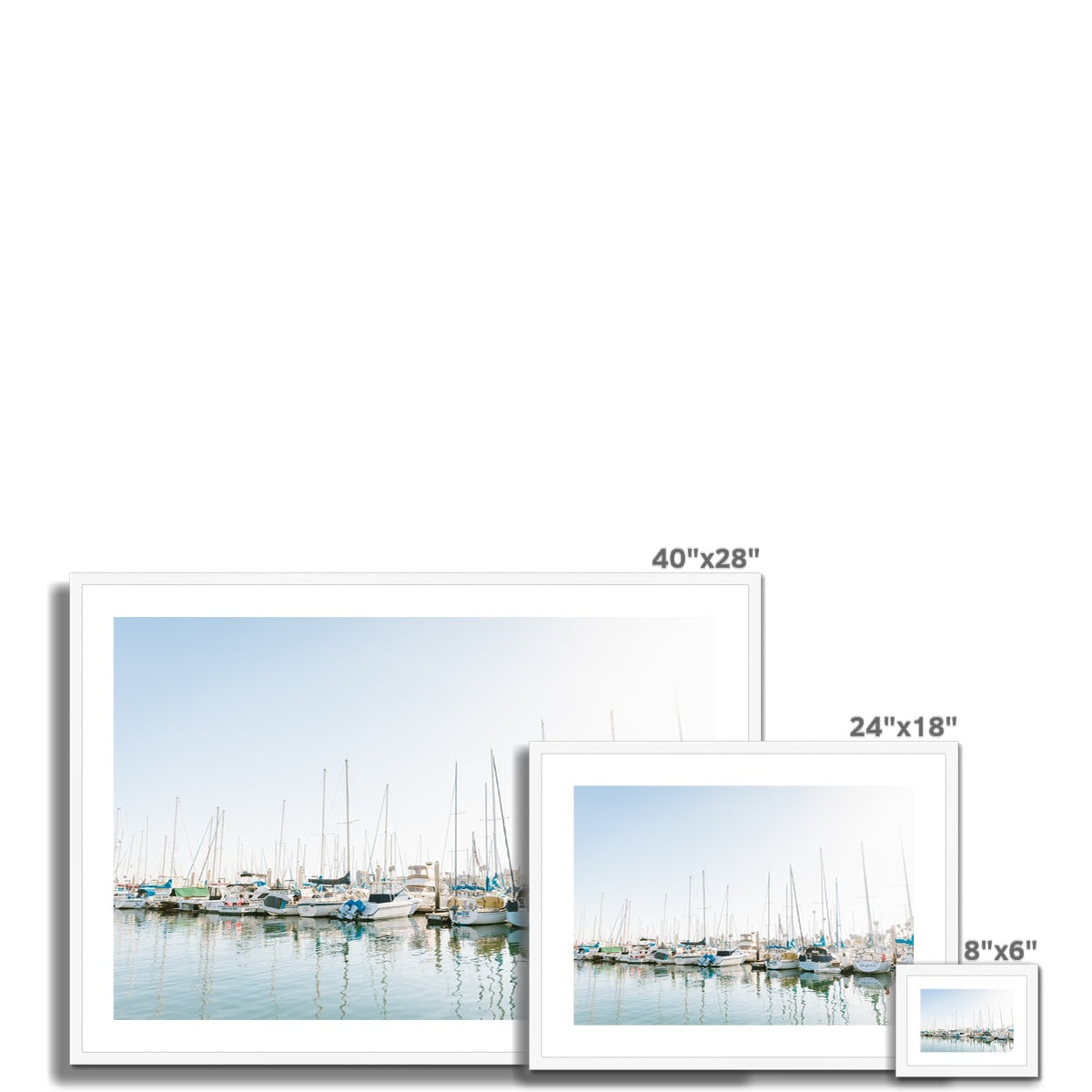 SANTA BARBARA MARINA III Framed & Mounted Print