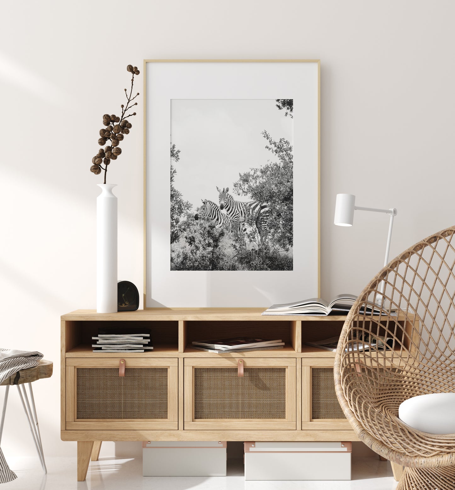 ZEBRAS BW Framed & Mounted Print