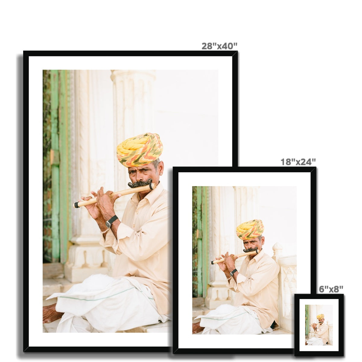INDIAN MUSICIAN Framed & Mounted Print