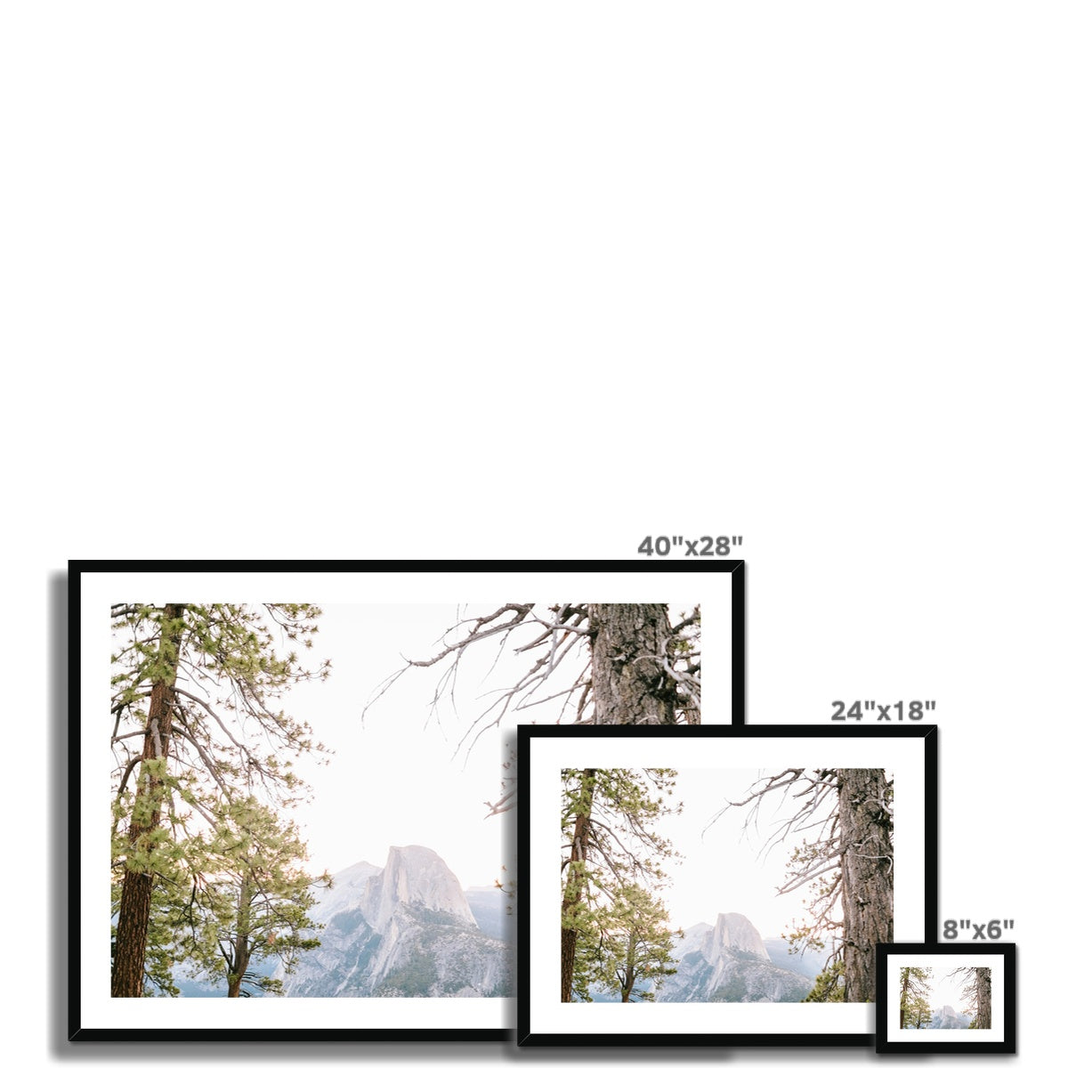 HALF DOME Framed & Mounted Print