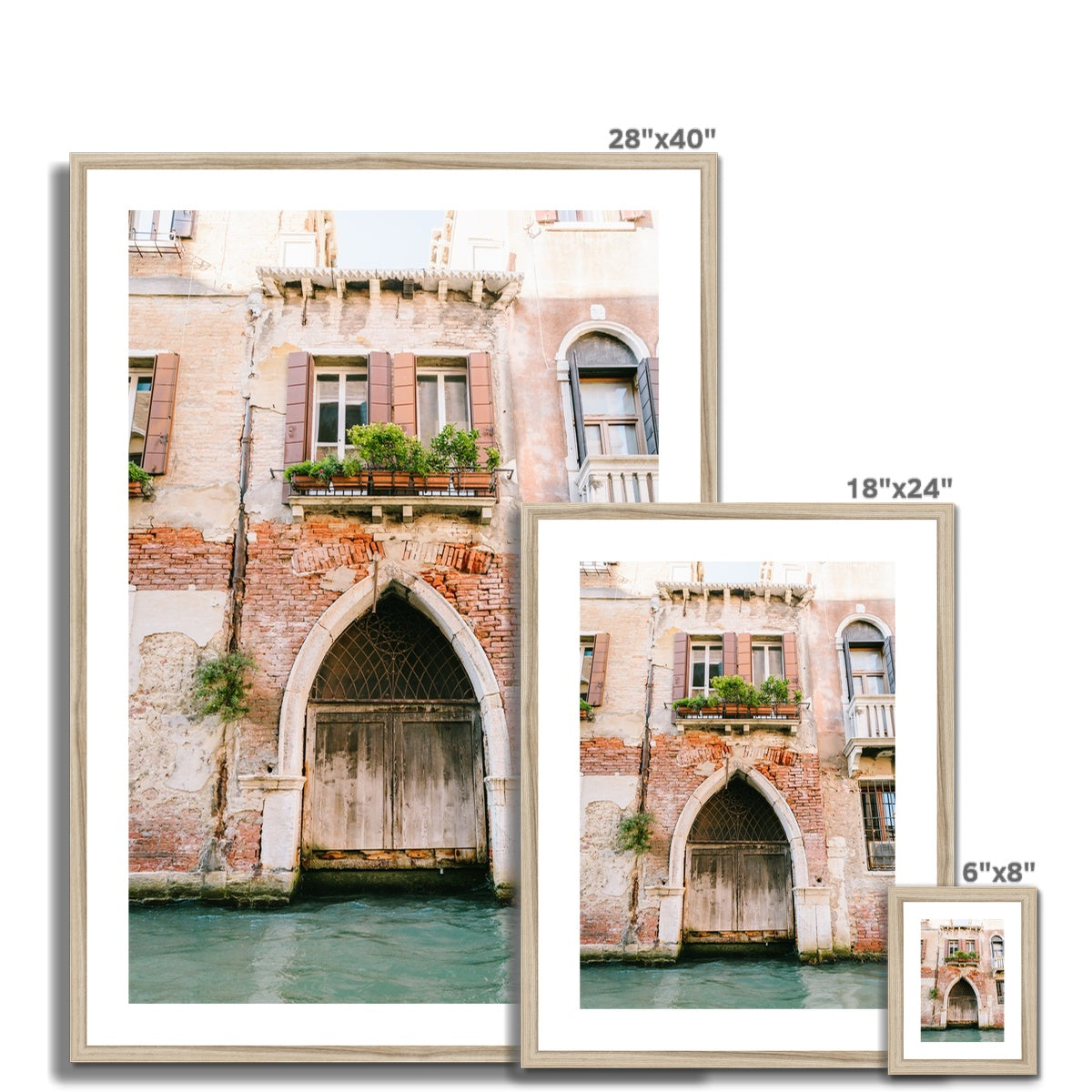 VENICE BOAT GARAGE Framed & Mounted Print
