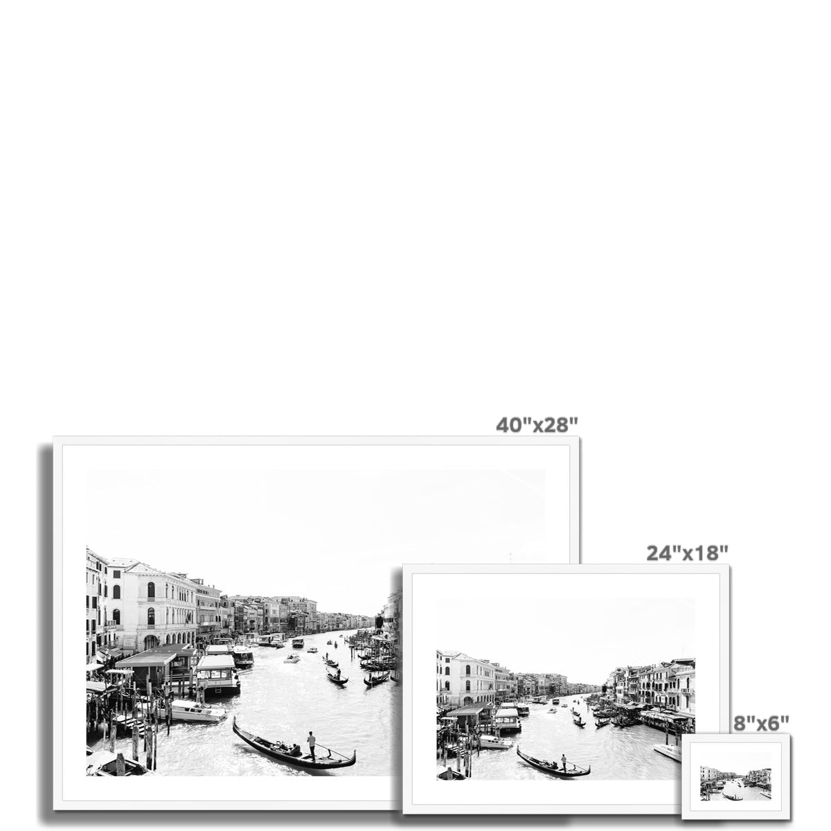 GRAND CANAL BW Framed & Mounted Print