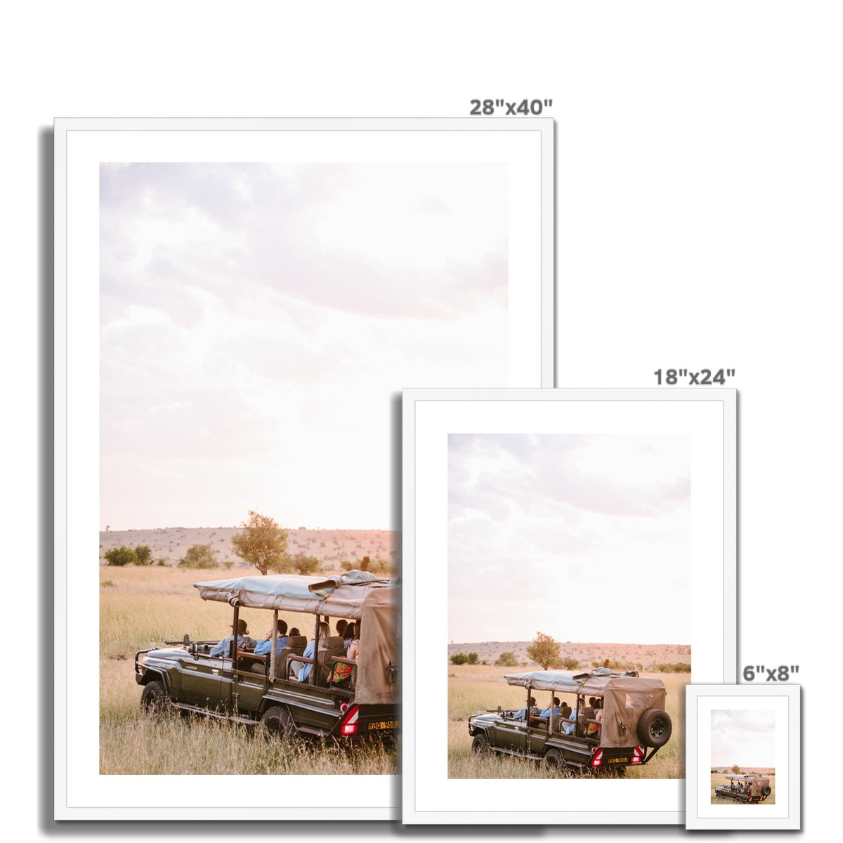 SAFARI JEEP Framed & Mounted Print